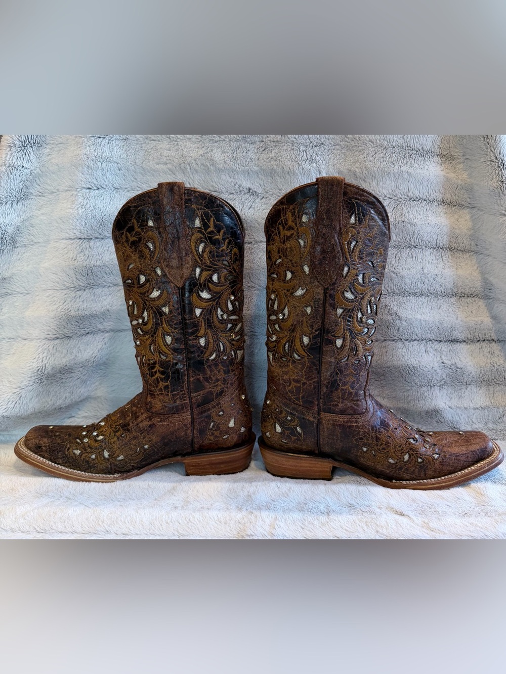 Spirit Estoperol Laser Harman Cappuccino Cowboy Boot - Picture 4 of 9
